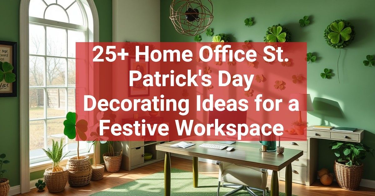 25+ Home Office St. Patrick's Day Decorating Ideas for a Festive Workspace