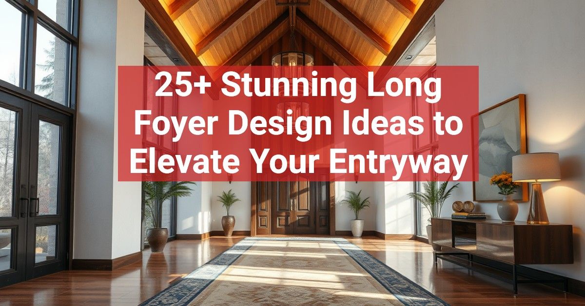 25+ Stunning Long Foyer Design Ideas to Elevate Your Entryway
