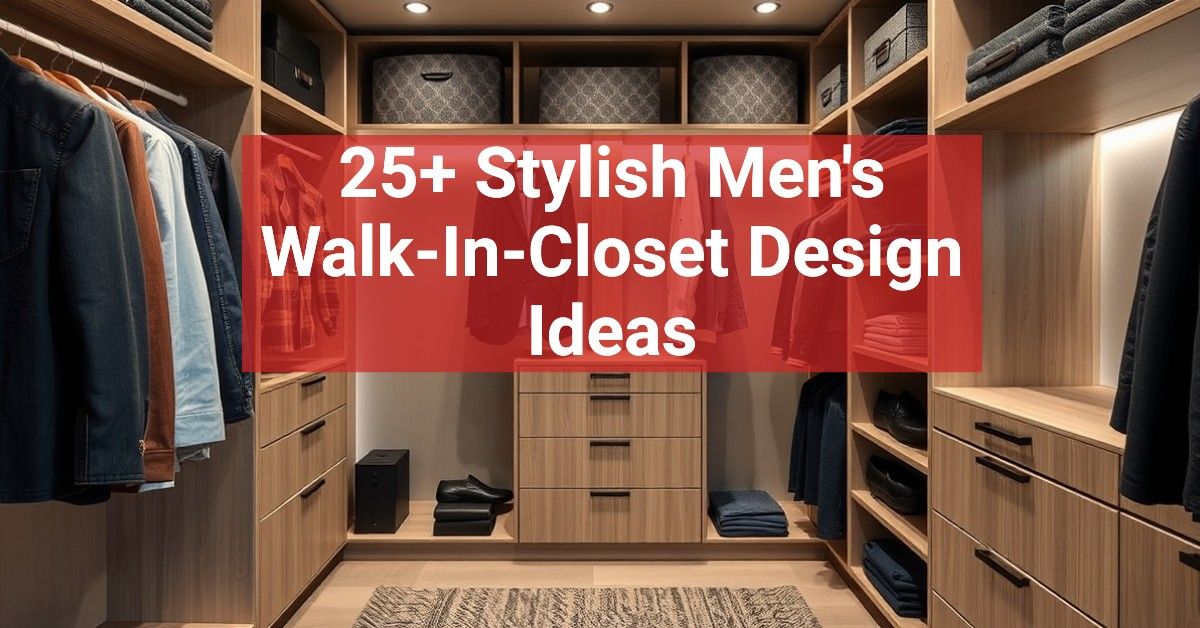25+ Stylish Men's Walk-In-Closet Design Ideas