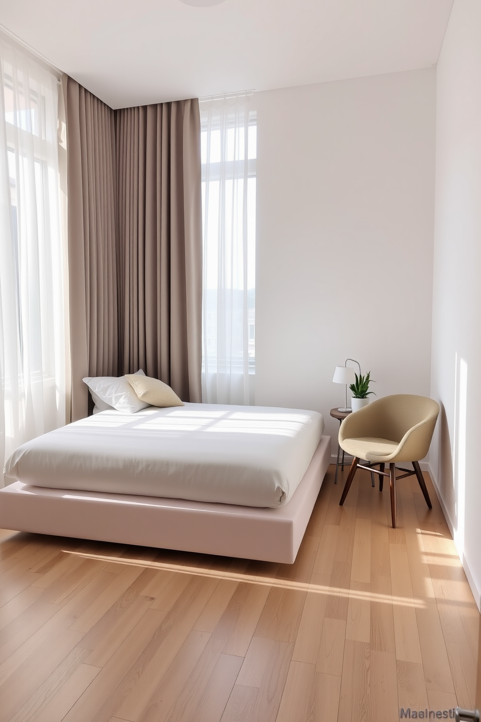 Maximize closet space with organizers in a stylish apartment bedroom. Incorporate modular shelving units, hanging racks, and baskets to create an efficient and visually appealing storage solution.