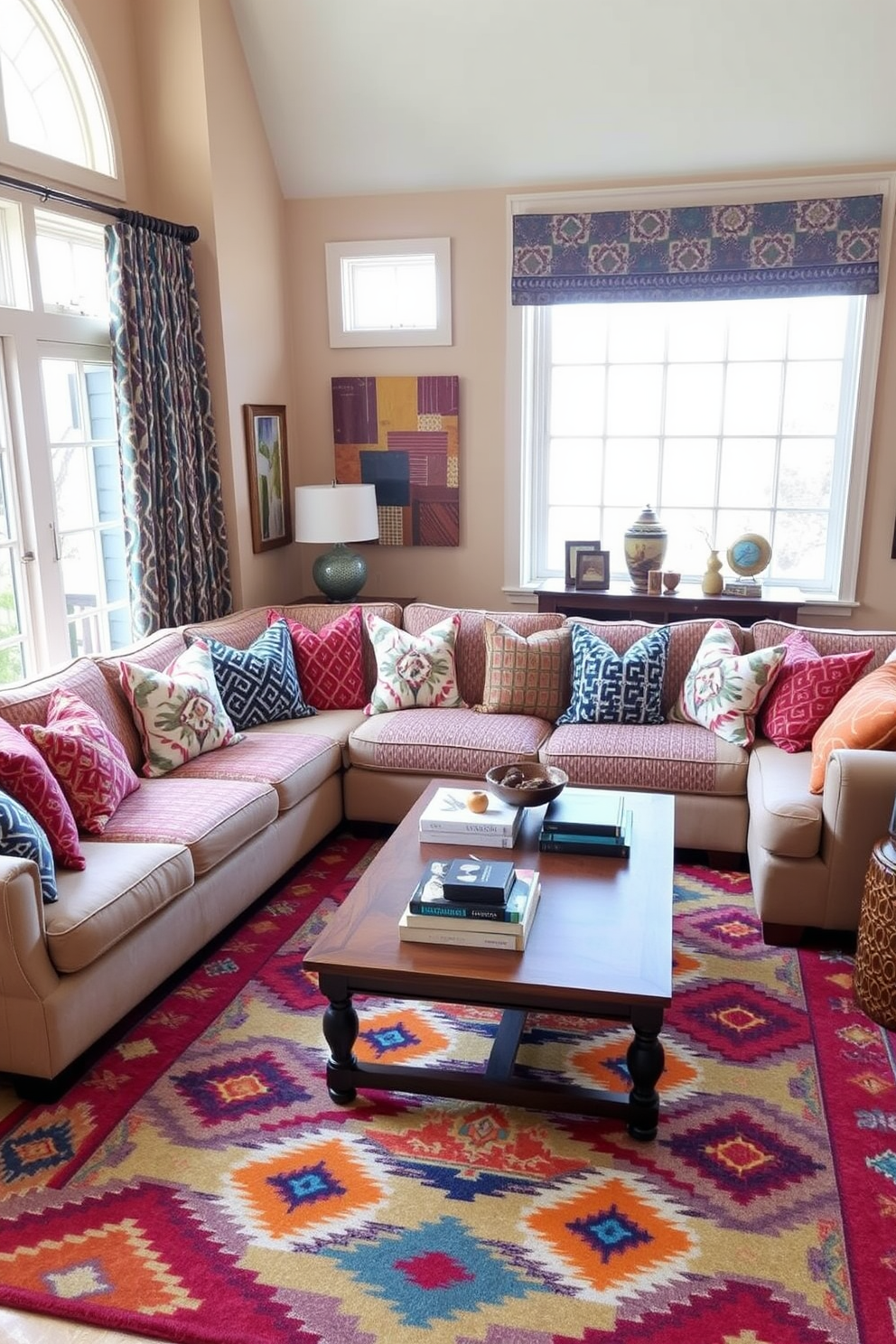 Family-friendly fabrics for durability include sturdy upholstery materials like canvas and microfiber that are resistant to stains and wear. Choose colors and patterns that can hide imperfections while still adding a touch of style to your family room. For family room design ideas, consider a layout that promotes comfort and interaction, such as a large sectional sofa paired with soft throw pillows. Incorporate storage solutions like ottomans or built-in shelves to keep toys and games organized while maintaining a tidy space.