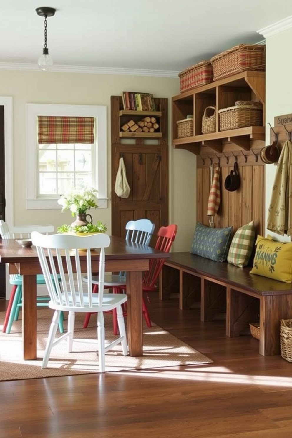 Antique furniture pieces add character and charm to any space. Imagine a cozy room featuring a vintage wooden sideboard, an ornate mirror, and a classic armchair upholstered in rich fabric. Rustic mudroom design ideas focus on functionality and warmth. Picture a welcoming entryway with reclaimed wood benches, open shelving for storage, and hooks for coats, all accented by earthy tones and natural textures.